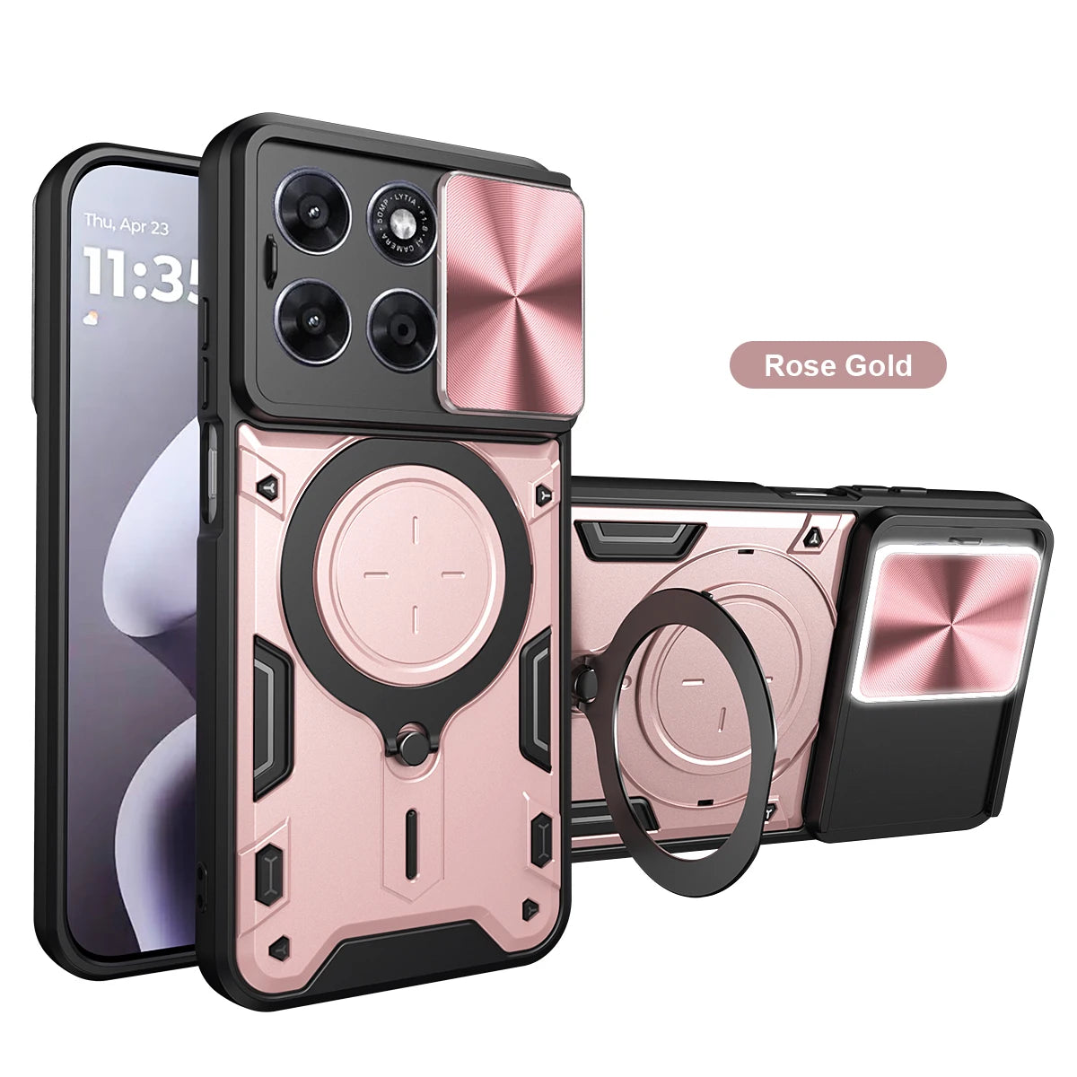 Motorola Slide Camera Lens Ring Kickstand Phone Cover For Moto G67 G77 G75 G84 G85 G86 G53 G54 G55 G56 G06 Power
