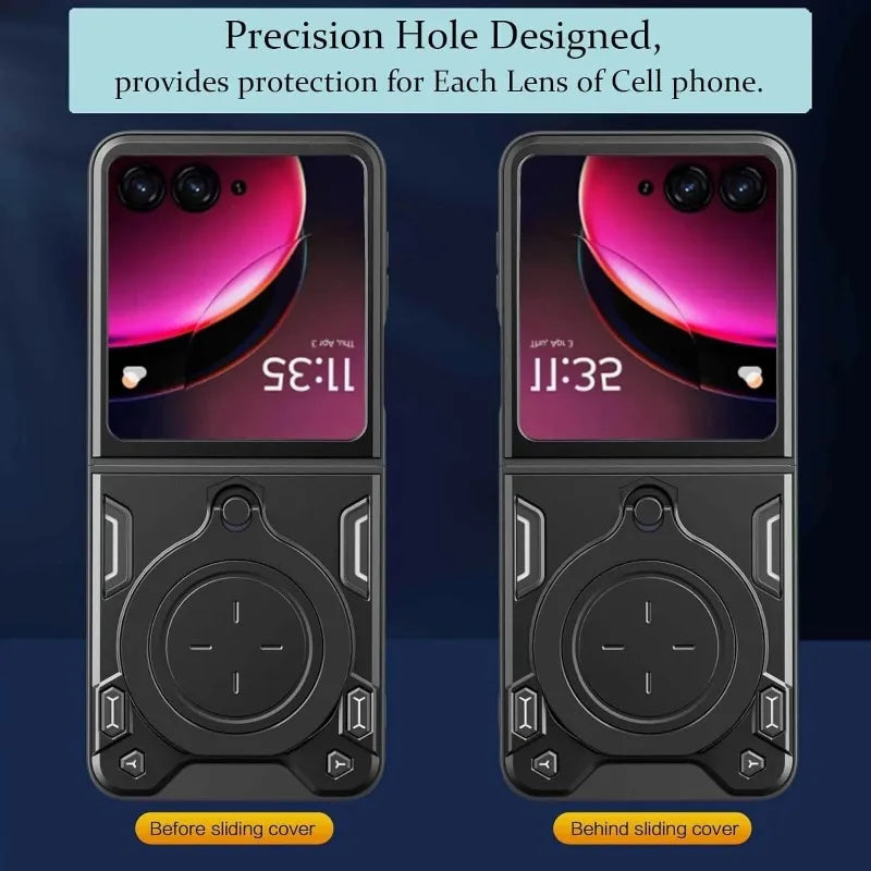 Motorola slide Camera Protection with kickstand for Motorola Moto Razr 60 Ultra 50 40 Ultra Razr Plus