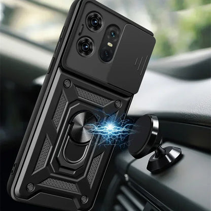 Motorola Edge Phone case with camera cover & kickstand for Motorola Edge 50 40 NEO 30 Pro Ultra Fusion G04 G34 G84 G54 G42