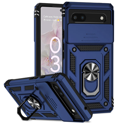 Phone case with camera cover and kickstand For Google Pixel 6 7 8 9 10 Pro XL 6A 7A 8A 9A 10A Camera Lens Protection Ring Holder Cover