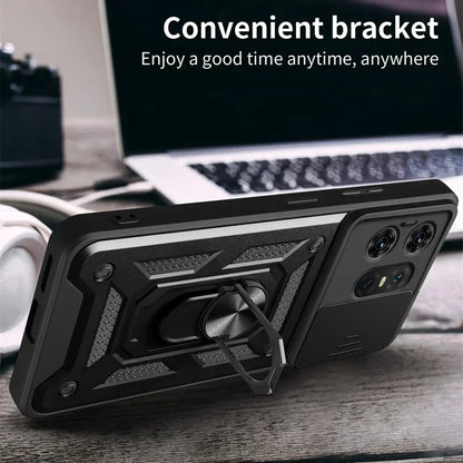 Motorola Edge Phone case with camera cover & kickstand for Motorola Edge 50 40 NEO 30 Pro Ultra Fusion G04 G34 G84 G54 G42