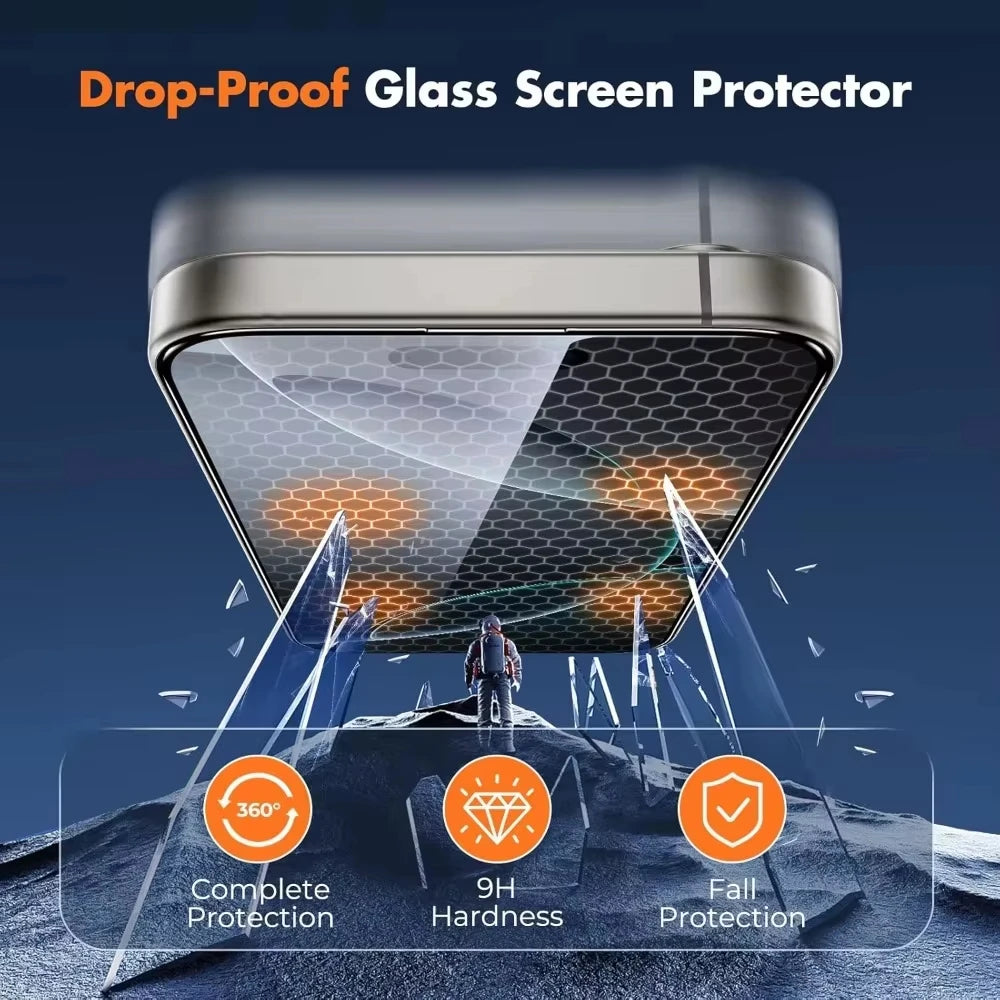 3-6PCS Anti Spy/ Privacy Screen Protectors Tempered Glass For iPhone 16 17 Pro Max 13 14 15 11 12 7 8 Plus X XR XS