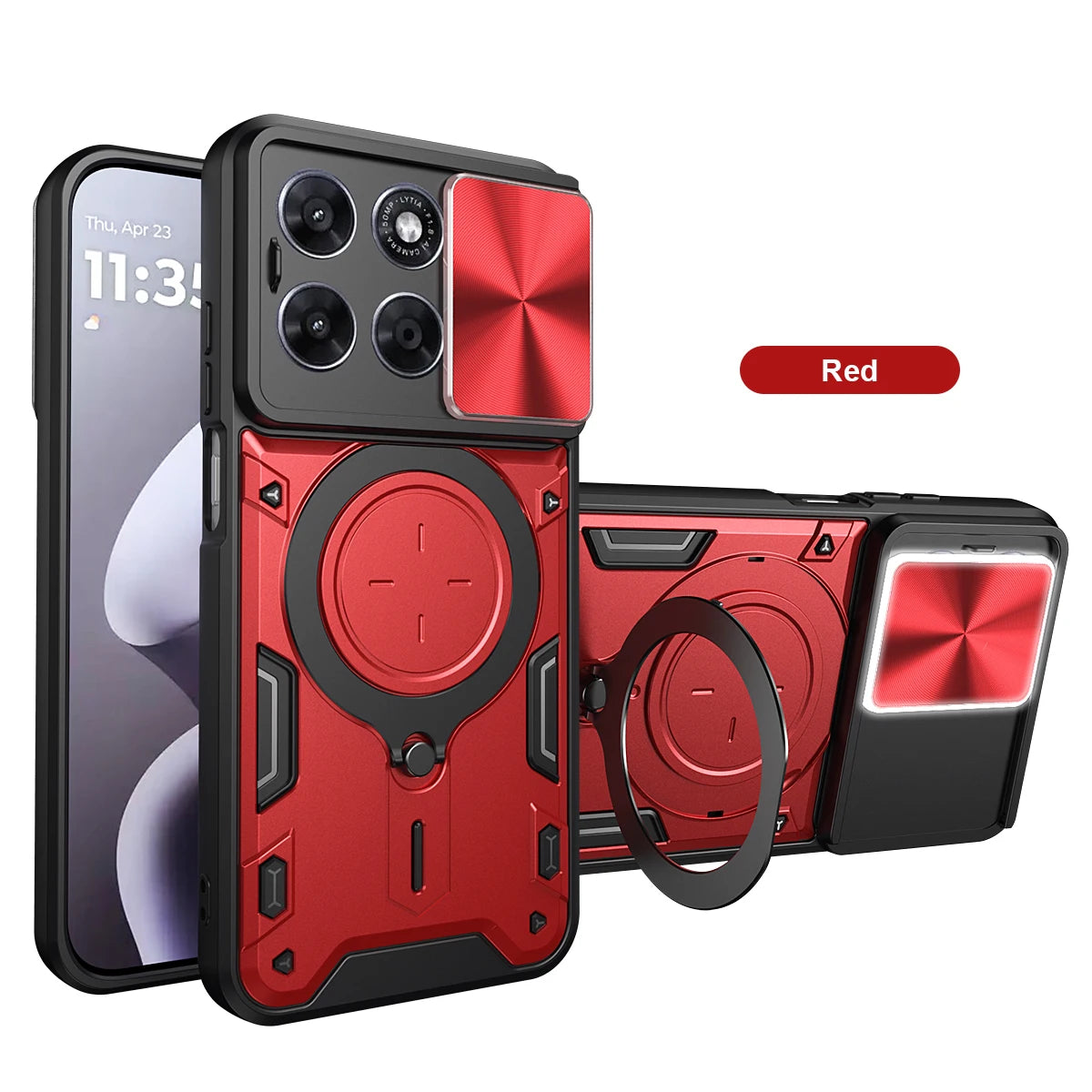 Motorola Slide Camera Lens Ring Kickstand Phone Cover For Moto G67 G77 G75 G84 G85 G86 G53 G54 G55 G56 G06 Power
