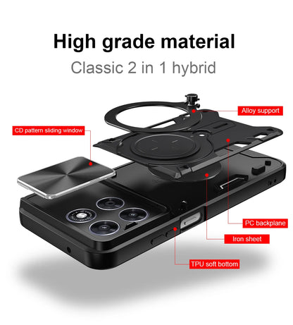 Motorola Slide Camera Lens Ring Kickstand Phone Cover For Moto G67 G77 G75 G84 G85 G86 G53 G54 G55 G56 G06 Power