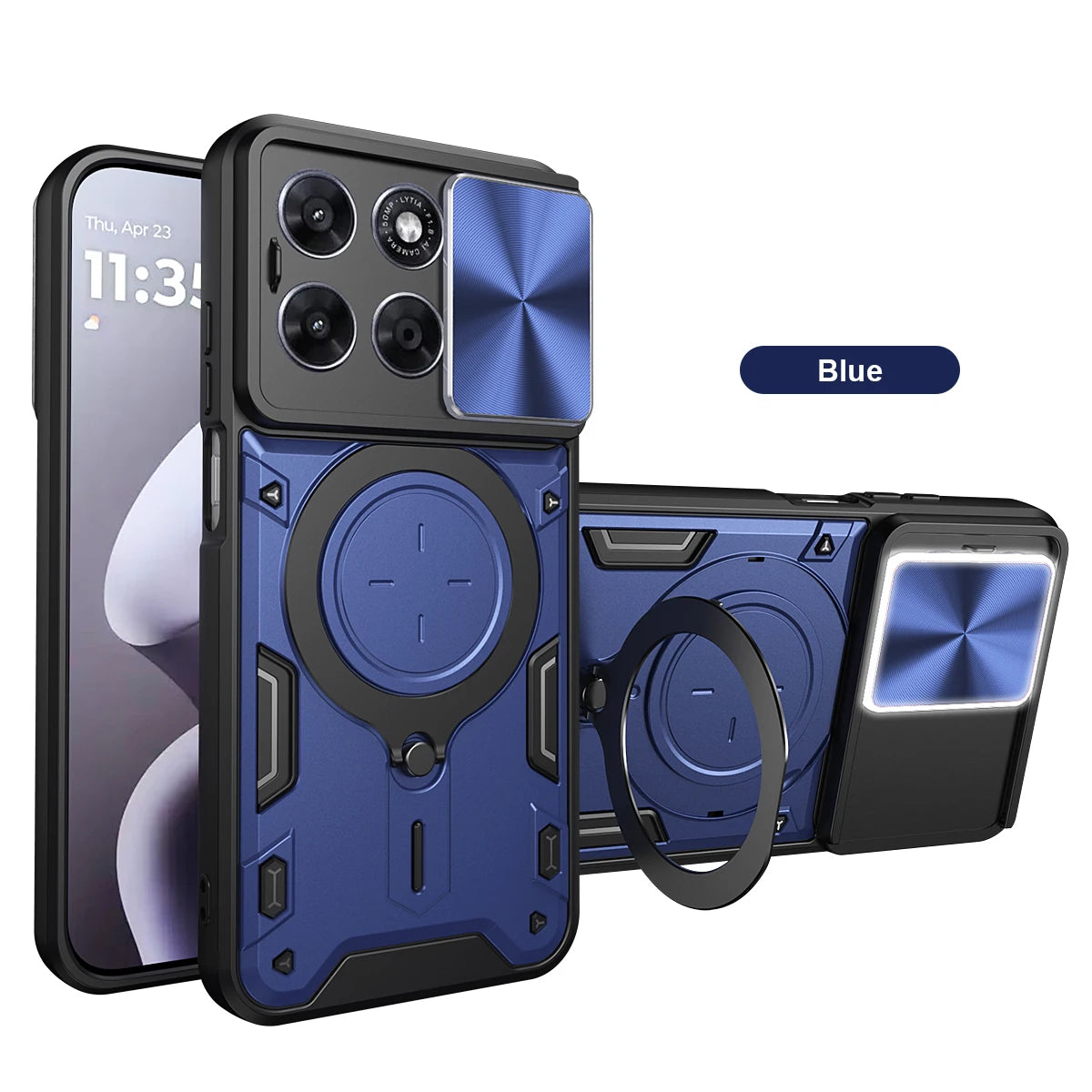 Motorola Slide Camera Lens Ring Kickstand Phone Cover For Moto G67 G77 G75 G84 G85 G86 G53 G54 G55 G56 G06 Power