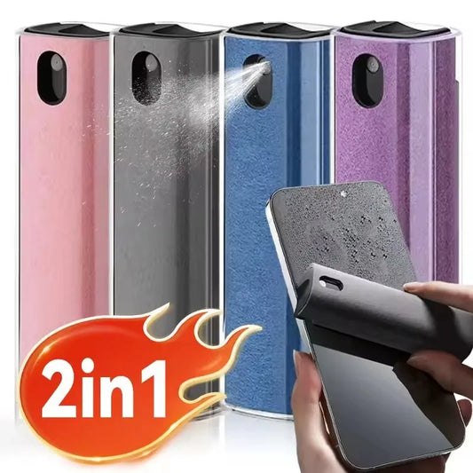 2 in 1 Screen Cleaner Spray Bottle for Computer Cellphone and more comes 2 in 1  sprayer and microfiber Cloth
