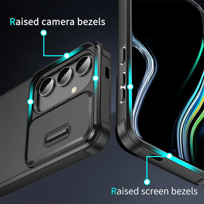 Slide Camera Protection Armor Magnetic Phone Case for Samsung S25 S24 S23 FE S22 S26 Ultra A56 A36 A16 A06 A55 A35 A25 A15 Cover