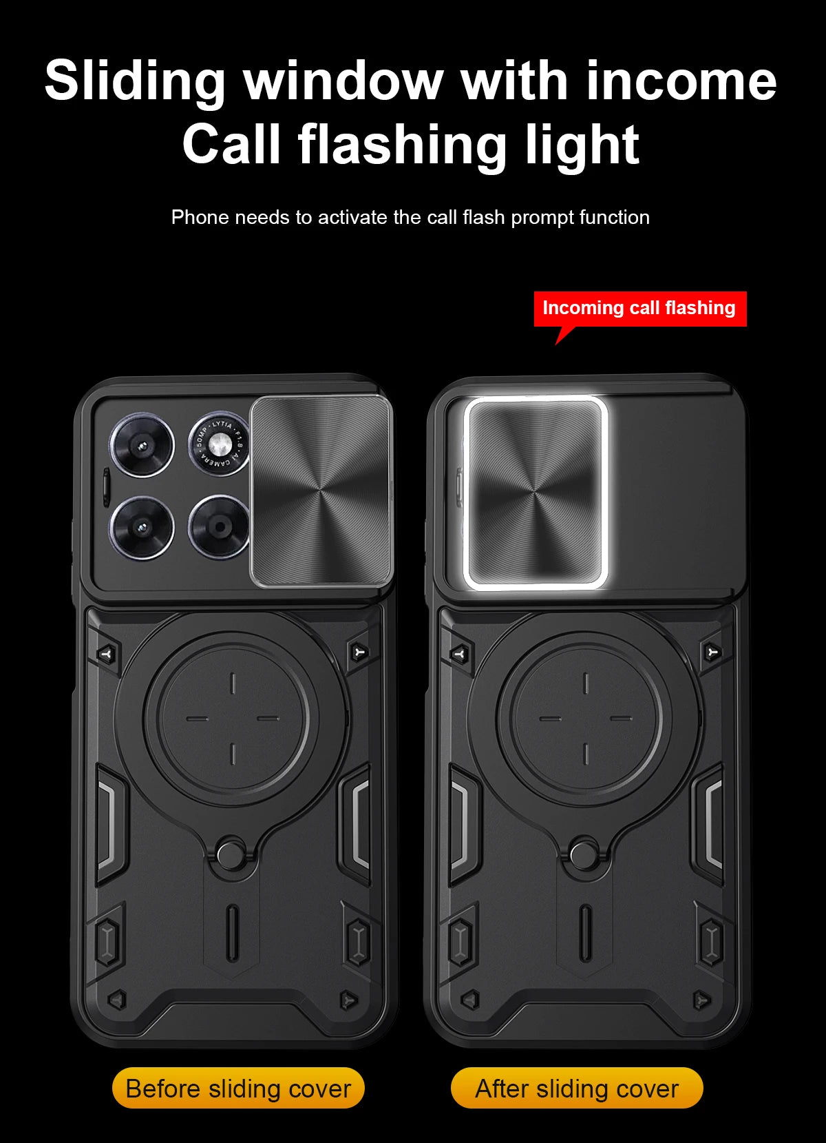 Motorola Slide Camera Lens Ring Kickstand Phone Cover For Moto G67 G77 G75 G84 G85 G86 G53 G54 G55 G56 G06 Power