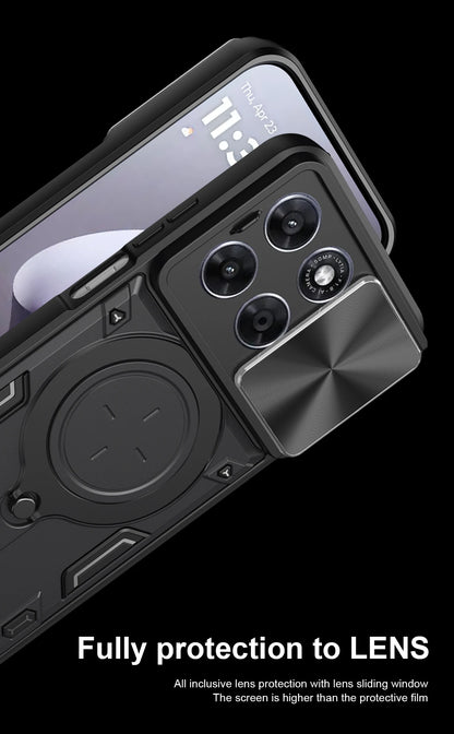 Motorola Slide Camera Lens Ring Kickstand Phone Cover For Moto G67 G77 G75 G84 G85 G86 G53 G54 G55 G56 G06 Power