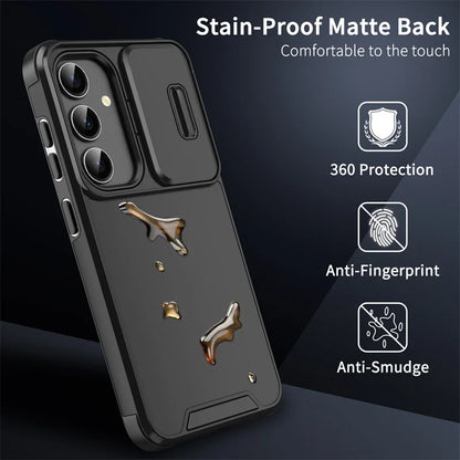 Slide Camera Protection Armor Magnetic Phone Case for Samsung S25 S24 S23 FE S22 S26 Ultra A56 A36 A16 A06 A55 A35 A25 A15 Cover