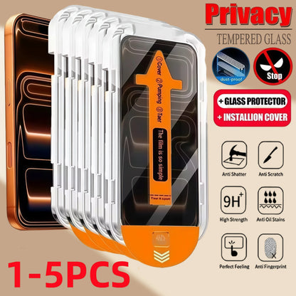 3-4 PCS  Privacy Glass For iPhone17 16 15 14 13 12 11 Pro Max  XR XS