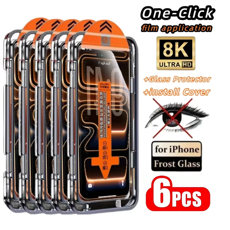 3-6PCS Anti Spy/ Privacy Screen Protectors Tempered Glass For iPhone 16 17 Pro Max 13 14 15 11 12 7 8 Plus X XR XS