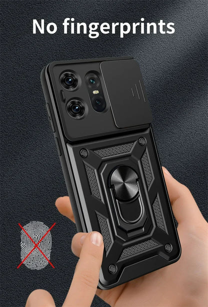 Motorola Edge Phone case with camera cover & kickstand for Motorola Edge 50 40 NEO 30 Pro Ultra Fusion G04 G34 G84 G54 G42