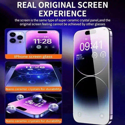 5Pcs Oleophobic Coating Dust Free Screen Protector For iPhone 15 14 11 13 12 16 Pro Max XS XR 15 16 Plus Glass